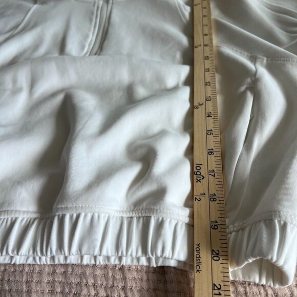 Old Navy Active Dynamic Fleece Half-Zip Sweatshirt Women Medium White Workout - Picture 12 of 14